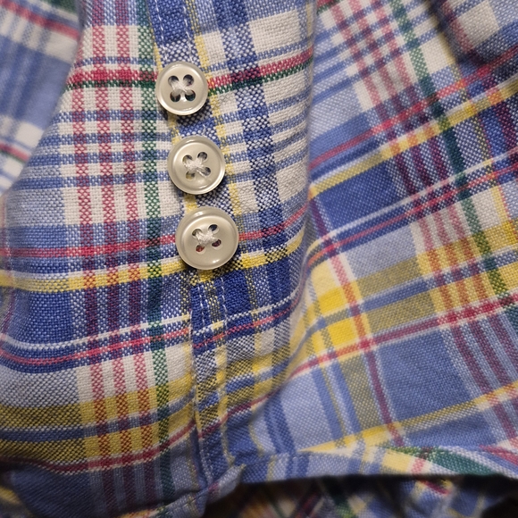 Classy Ralph Lauren Men's Blue Plaid Shirt Size Large - Picture 6 of 7